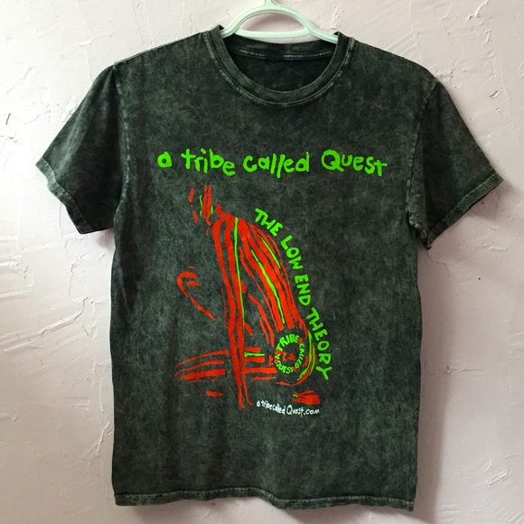 ATCQ Other - A Tribe Called Quest Merch Tee Shirt Gray Mineral Wash The Low End Theory Logo